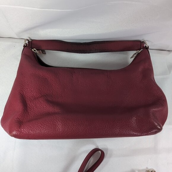 Coach F36628 East West Celeste Leather Purse Red Shoulder Bag Crossbody Gold S22 - Picture 8 of 16